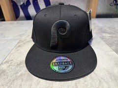 KIPA Philadelphia Phillies MLB Snapback Hat Cap Black/Black. Phills, Cap, Lid.