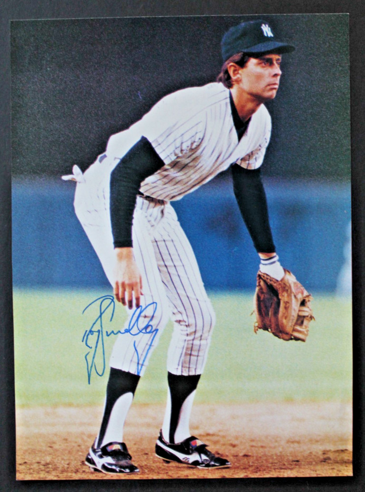 Roy Smalley New York Yankees Signed Autographed 8×10 Program Page