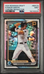 2024 Bowman Draft Konnor Griffin 1st Chrome Ref. (RC) BDC-22 Pirates PSA 9🔥