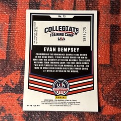 2026 Panini Stars & Stripes Prizm EVAN DEMPSEY Silver Pandora Auto /225🔥🔥🔥