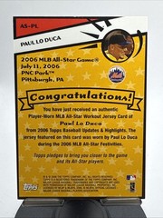 2006 Topps Update All-Star Stitches AS-PL, PAUL LO DUCA Jersey, New York Mets