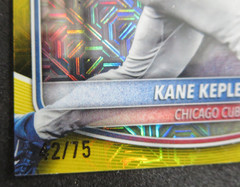 2025 Bowman Draft Chrome 1st Kane Kepley #BDC-200 Yellow Mojo Refractor /75 Cubs