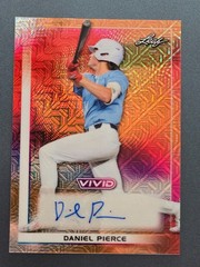 2026 LEAF VIVID BASEBALL DANIEL PIERCE ORANGE AUTO 1/5