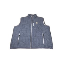 Mens Navy Midshipmen Quilted Puffer Vest Charcoal Cutter & Buck 54 Chest (3XL)