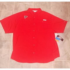 Atlanta Falcons Columbia Shirt PFG Tamiami II Omni-Shade Button-Down – NWT – 2XL