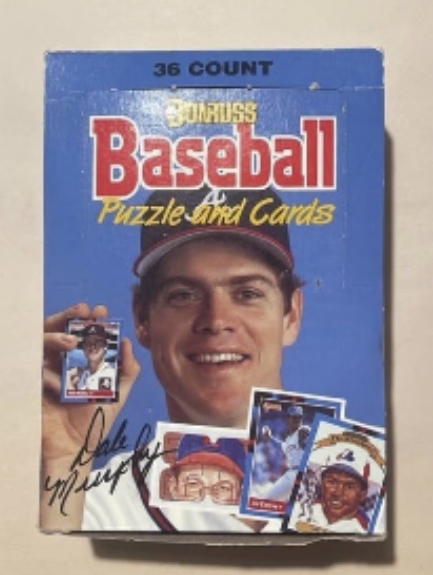 1988 Donruss Baseball Puzzle and Cards New Box Glavine, Roberto Alomar rookies