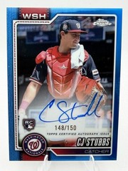 Topps 2026 Topps Chrome CJ Stubbs Washington Nationals RC Auto RAJ-STU 148/150