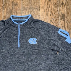 North Carolina Tar Heel Mens Colosseum 1/4 Quarter Zip Longsleeve Shirt Large