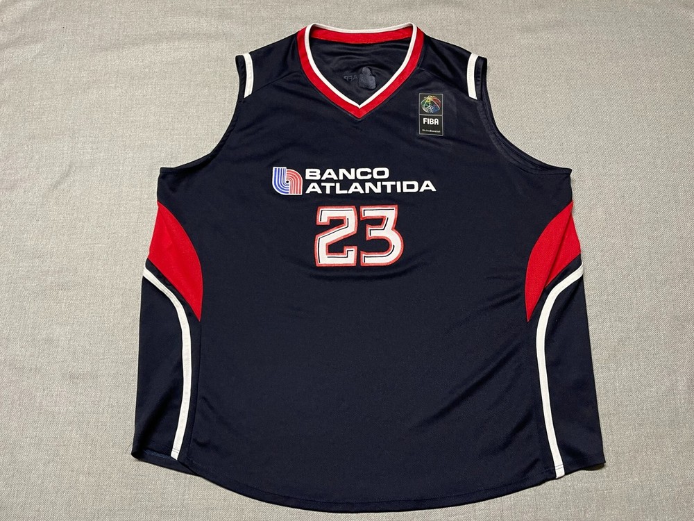 Banco Atlantida Jersey Mens XXL Blue 23 Honduras FIBA Basketball AFP