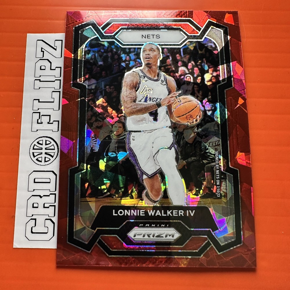 2023-24 Panini Prizm #231 Lonnie Walker IV Red Ice Prizm Nets Lakers