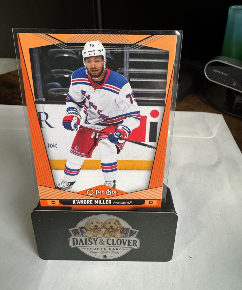 Upper Deck 2024-25 O-Pee-Chee K&rsquo;Andre Miller #412 Orange Border /25 Rangers