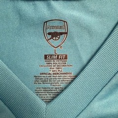 Arsenal FC Official T-Shirt Training Shirt Adult Large Slim Fit 100% Polyester