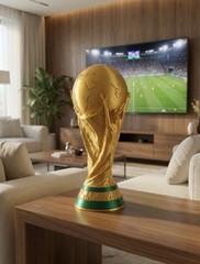 3D Printed FIFA World Cup Trophy Replica – Gold Silk PLA – 15cm
