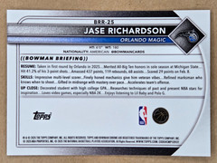 Jase Richardson 2025-26 Bowman Red Rookies #BRR25