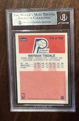 1986 FLEER BASKETBALL #113 WAYMAN TISDALE BGS 9 MINT WITH 9.5 GEM MINT SURFACE ~