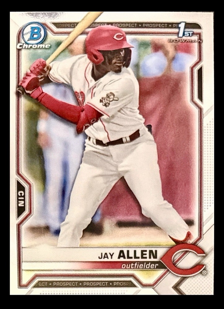 Jay Allen 2021 1st Bowman Chrome #BDC-11 – Cincinnati Reds RC