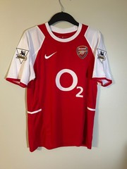 Arsenal HENRY 14 2003-04 Home Soccer Jersey Nike Football Soccer Shirt Badge Kit