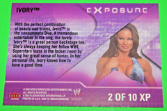 2002 Fleer WWE RAW vs SmackDown! eX-posure IVORY #2XP INSERT CARD