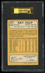 1968 Topps Ray Culp # 272 SGC 10 GEM MINT So SHARP – WOW! Very Rare to Find GM!