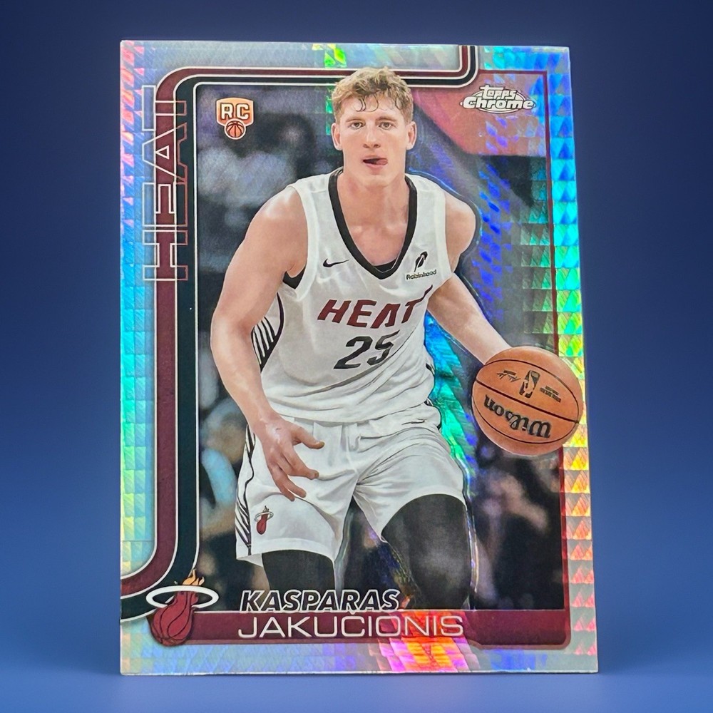 Kasparas Jakucionis Rookie Card Prism Refractor 2025-26 Topps Chrome #270