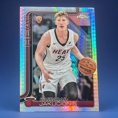 Kasparas Jakucionis Rookie Card Prism Refractor 2025-26 Topps Chrome #270