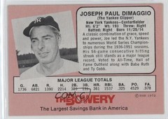 1972 Bowery Bank Joe DiMaggio Joe DiMaggio HOF e6p