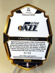 2018-19 Panini Select #106 GRAYSON ALLEN RC PURPLE PRIZM Die Cut 58/99 (RC)