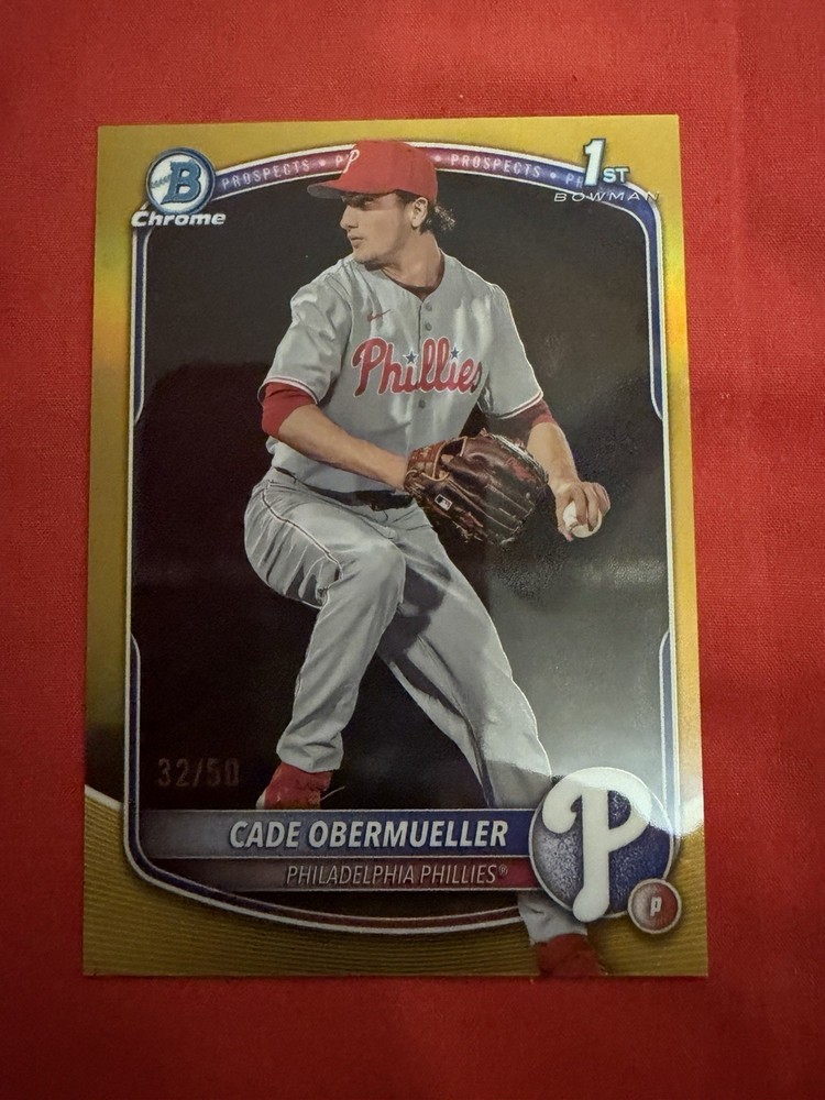 2025 Bowman Draft Gold Refractor Cade Obermueller /50