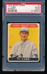 1933 Goudey Sport Kings TY COBB #1 PSA 2 MK