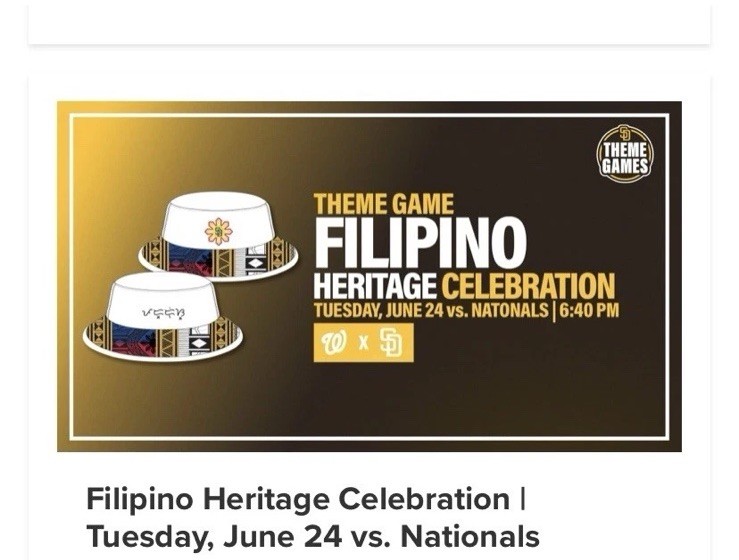 2025 San Diego Padres Filipino Heritage Night Theme Game Bucket Hat Exclusive
