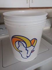 Officially Licensed NFL 5 gallon bucket, Los Angeles Rams (PICK UP ONLY)