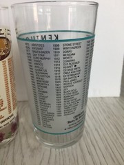 3 Vintage Horse Racing Glasses Pimlico Preakness 1979 Kentucky Derby 1977 1995