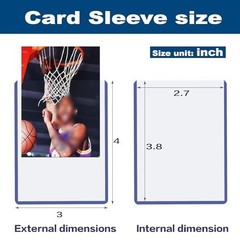 Card Toploaders Hard Sleeves 500 Pack 3×4 Inches 55pt Trading Card Protectors