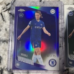 2025-26 Topps Chrome Womens UEFA Club Competitions Veerle Buurman RC /75 Purple