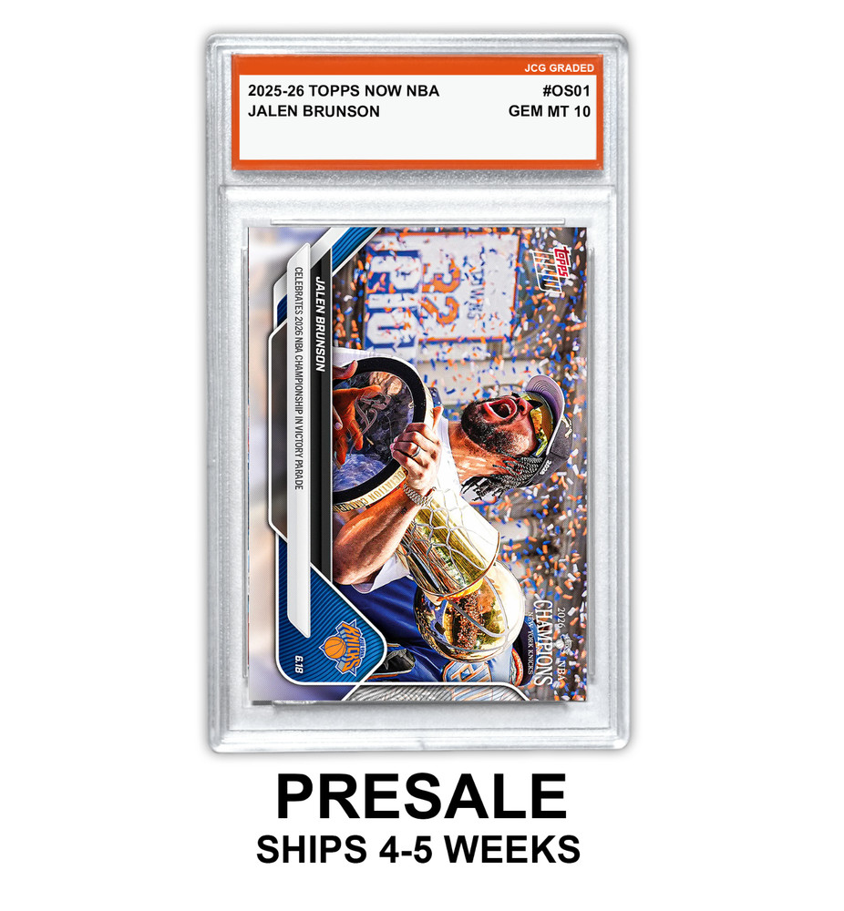 Jalen Brunson Knicks 2025-26 Topps Now NBA #OS01 Graded Gem Mint 10 – Presale