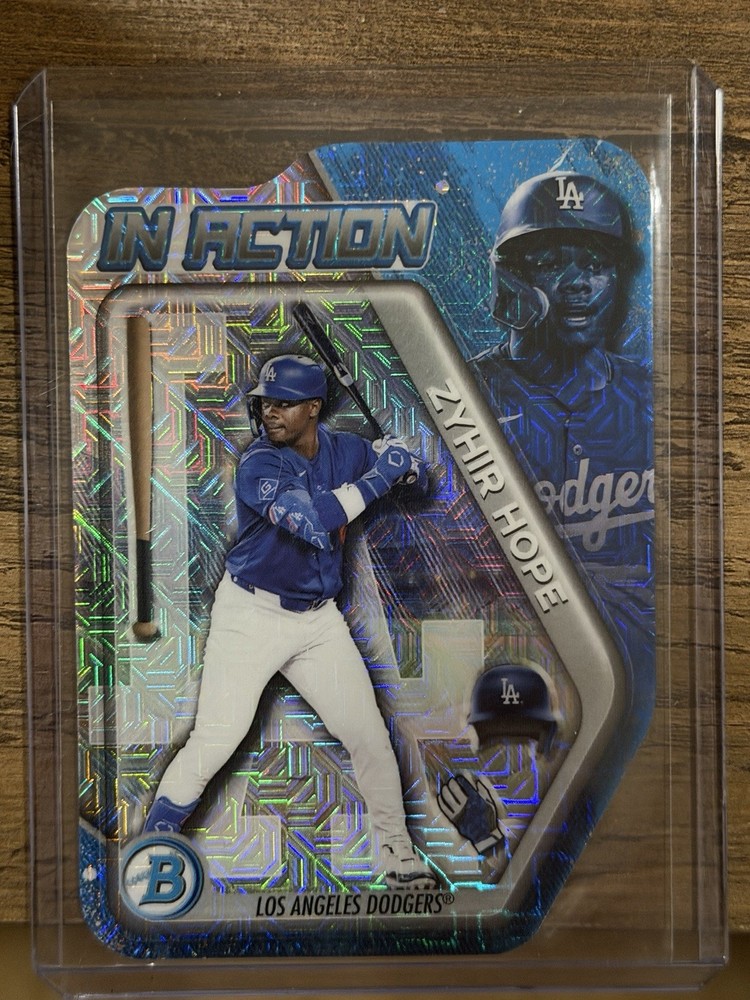 2025 Bowman Draft – Bowman in Action Zyhir Hope #BIA-11 Mojo Refractor (RC)
