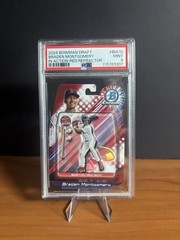 2024 BOWMAN DRAFT BOWMAN IN ACTION RED REFRACTOR BRADENMONTGOMERY 3/5 PSA 9