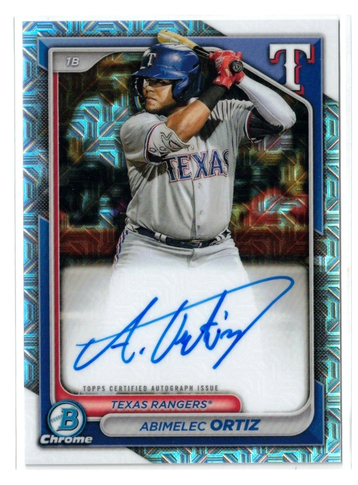 2024 Bowman Chrome HTA MOJO RC AUTO Abimelec Ortiz! Nationals! Rookie! Autograph