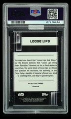 2021 Topps Chrome Star Wars Galaxy Loose Lips Refractor Silver Diamond PSA 10