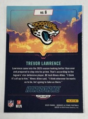 2025 Panini Rookies & Stars Airborne Trevor Lawrence #6 Red Plaid Prizm Jaguars