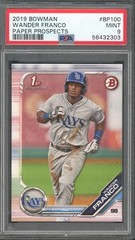 2019 Bowman Paper Prospects #BP100 Wander Franco RC PSA 9 MINT