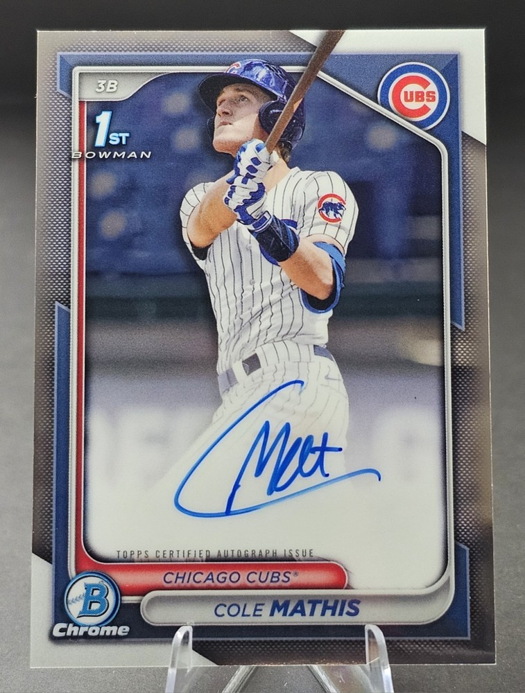 2024 Bowman Draft Chrome Cole Mathis #CPA-CMS 1st Bowman Auto New York Mets