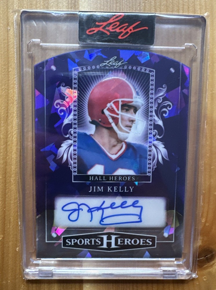 2025 Leaf Metal Sports Heroes – Hall Heroes Jim Kelly HH-JK2 purple Crystals /15