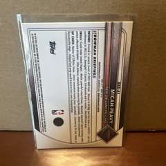 2025-26 Bowman Chrome Micah Peavy #BRR-41 Red Rookie Variation Refractor