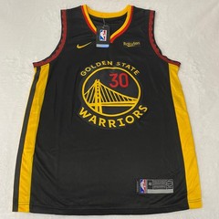 Stephen Curry #30 Embroidered Jersey, Black and Yellow, Brand New