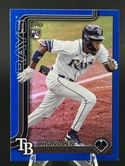 2025 Topps Update Series – Chandler Simpson #US277 Blue Holo SN /150 (RC)