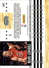 2011-12 Hoops #267 Manu Ginobili – BSK