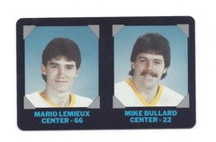 1985-86 7-ELEVEN MARIO LEMIEUX ROOKIE #15 MIKE BULLARD NHL COLLECTOR SERIES 7-11