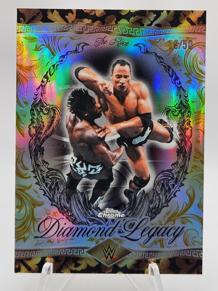 2026 Topps Chrome WWE The Rock Diamond Legacy SSP RDL-17 GOLD /50 SP