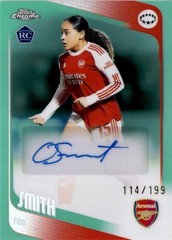 Olivia Smith 2025-26 Topps Chrome Women&rsquo;s Aqua Refractor Auto Arsenal #114/199